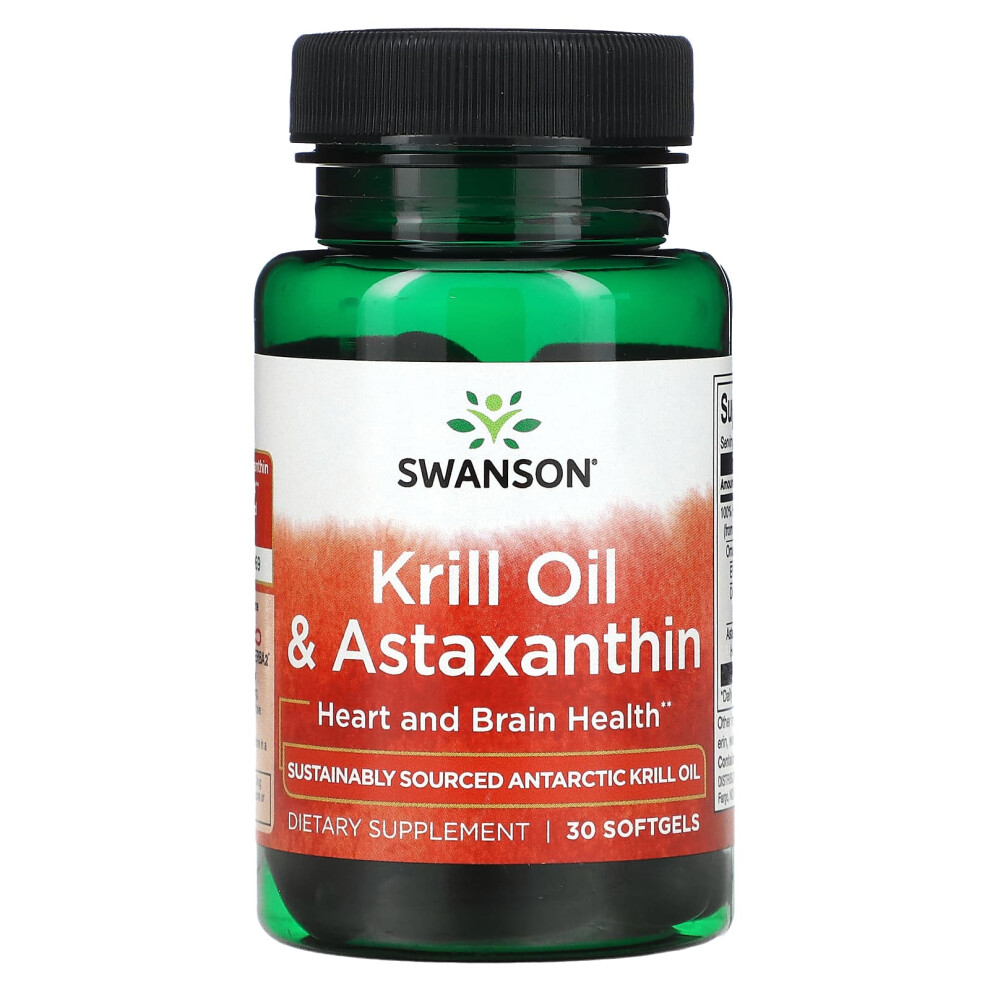 Swanson , Krill Oil & Astaxanthin, 30 Softgels