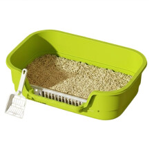 Caixa de Areia Semi-Fechada para Gatos com Coletor de Areia, Vaso Sanitário Gigante com Tampa, Durável e Fácil de Limpar, Ideal para Gatos de