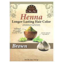 Okay Pure Naturals, Henna, Långvarig Hårfärg, Brun, 2 oz (56.7 g)