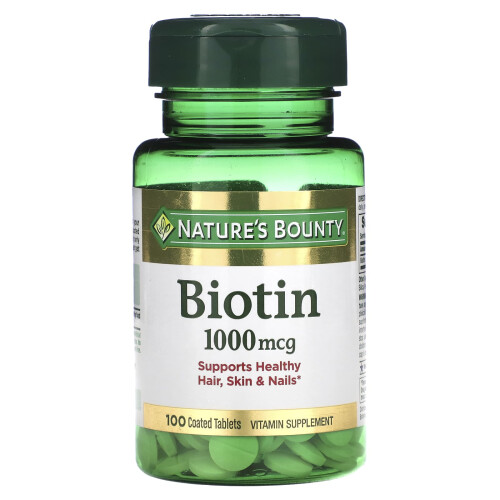 Nature's Bounty, Biotină, 1.000 mcg, 100 Tablete Acoperite