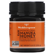 Wedderspoon, Surový monoflorálny Manuka med, KFactor 16, 8.8 oz (250 g)