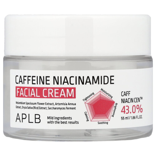 APLB, Koffein Niacinamid Ansiktskräm, 1.86 fl oz (55 ml)