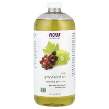 NOW Foods, Solutions, Reiner Grapeseed Oil, Alla hudtyper, 32 fl oz (946 ml)