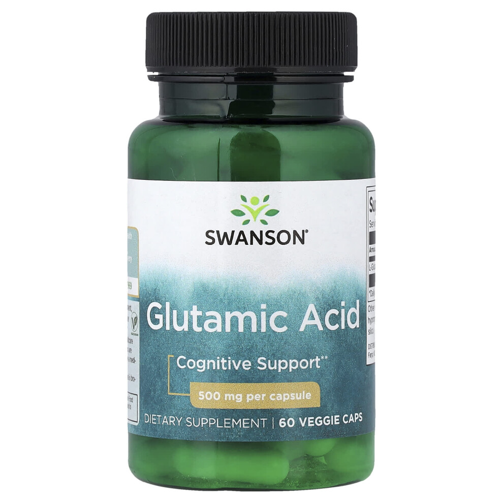 Swanson Glutamic Acid, 500Mg - 60 Vcaps