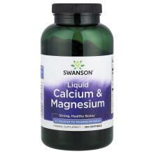 Swanson, Liquid Calcium & Magnesium, 200 Softgels