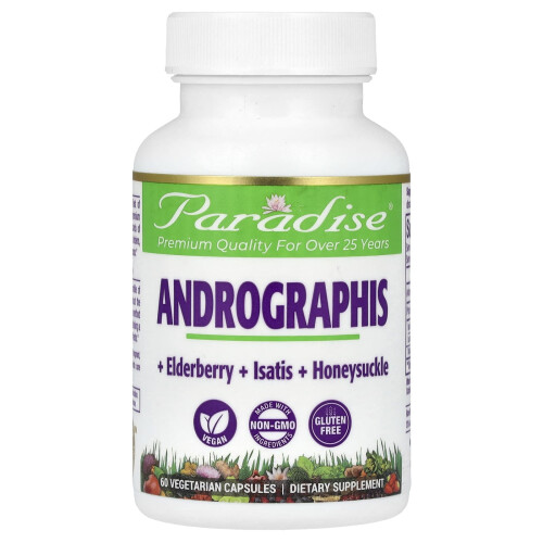 Paradise Herbs, Andrographis, 60 Comprimidos Vegetarianos