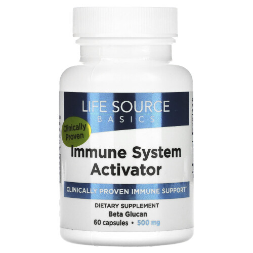 Life Source Basics (WGP Βήτα Γλουκαν), Ενεργοποιητής Συστήματος Αμυνής, 500 mg, 60 Φύλλα