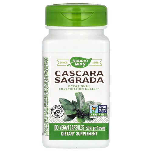 Nature's Way, Cascara Sagrada, 270 mg, 100 Βεγανικά Φύλλα