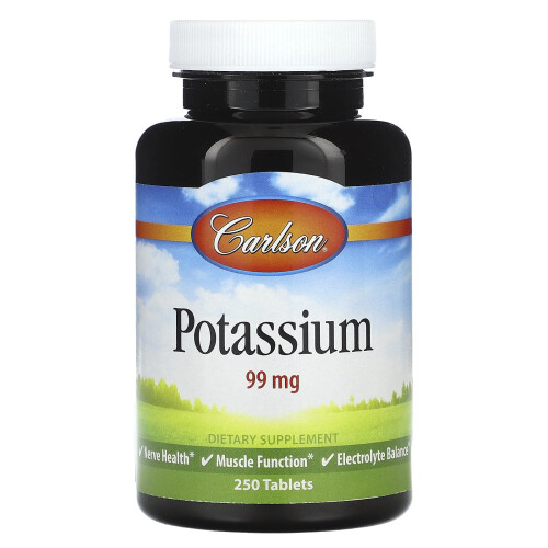 Carlson, Kalium, 99 mg, 250 Tabletten