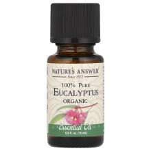 Nature's Answer, 100% Reines organische Aromaoel, Eukalyptus, 0,5 fl oz (15 ml)