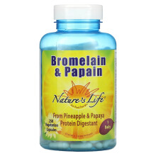 Nature's Life, Bromelain & Papain, 250 Kapsler