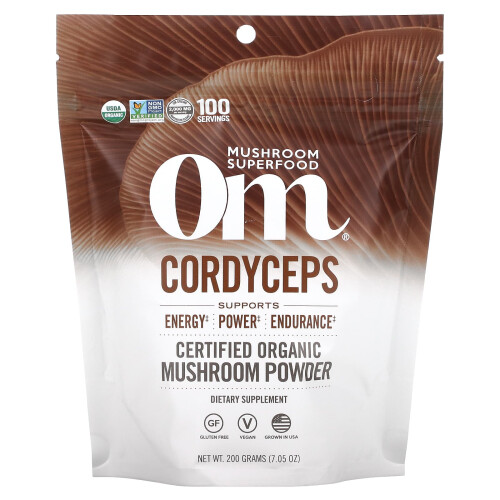 Om Mushrooms, Εγκεκριμένη Οργανική Μύκητας Πώδη, Κορντυκέψις, 7.05 oz (200 g)