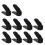10PCS Double Layer Space Saving Shoe Rack Storage Holder, Non-Slip Shoes Organiser Storage Idea,Black 1