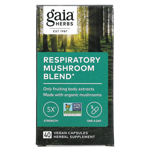 Gaia Herbs, Μίγμα Βοτάνιων Αναπνευστικής, 40 Βιολογικά Κάψουλες