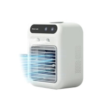 Climatiseur Portable, Refroidisseur par Évaporation Rechargeable, Ventilateur de Refroidissement Personnel pour Petite Pièce Extérieure