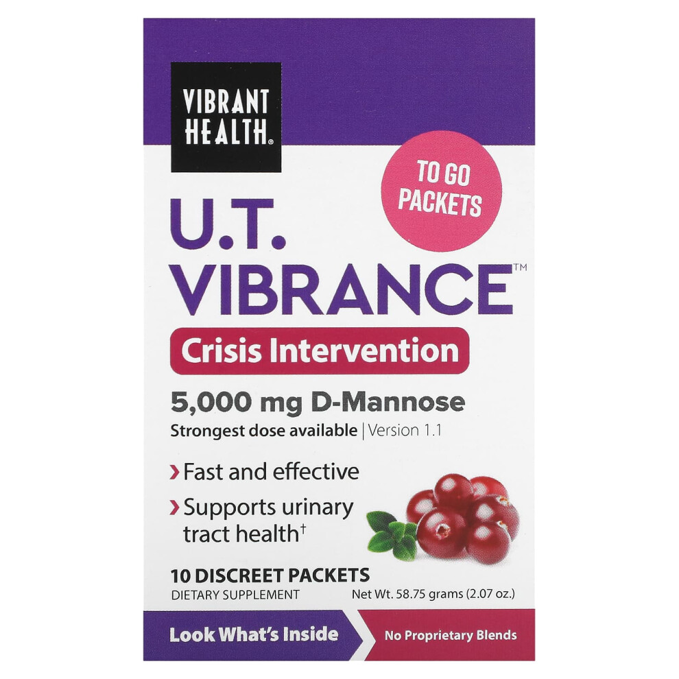 Фото - Вітаміни й мінерали Vibrant Health , U.T. Vibrancja, 10 Pakietów Bezpośrednich, 0,207 oz  Każdy (5,875 g)