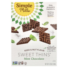 Simple Mills, Frø & Nød Flour, Sweet Thins, Mint Chocolate, 4,25 oz (120 g)