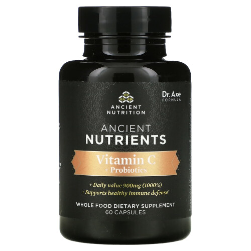 Ancient Nutrition, Vitamiini C + Probiotikka, 60 kapseli