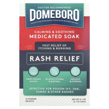 Banho Medicado da Domeboro, Alívio de Queimadura, 12 Pacotes de Pó, 0.1 oz (2.7 g) Cada