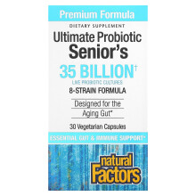 Natural Factors, Ultimate Probiotika, Senior's, 35 Billion CFUs, 30 Vegetariske Kapsler