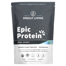 Sprout Living, Epic Proteine, Proteine Organice de Plantă + Superfooduri, Real Sport, 1 lb (456 g)