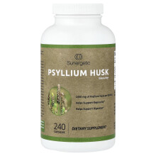 Sunergetic, Psyllium Husk, 240 Kapsler (725 mg per Kapsel)