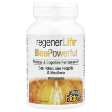 Natural Factors, RegenerLife, BeePowerful, 90 Cápsulas