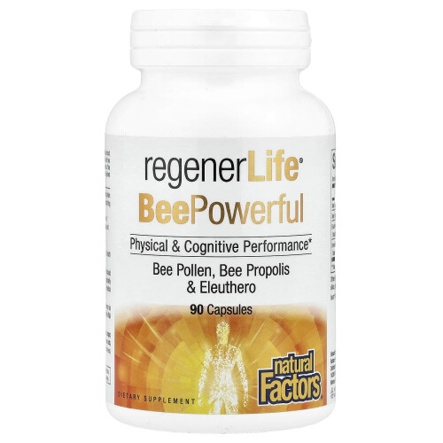 Natural Factors, RegenerLife, BeePowerful, 90 Cápsulas