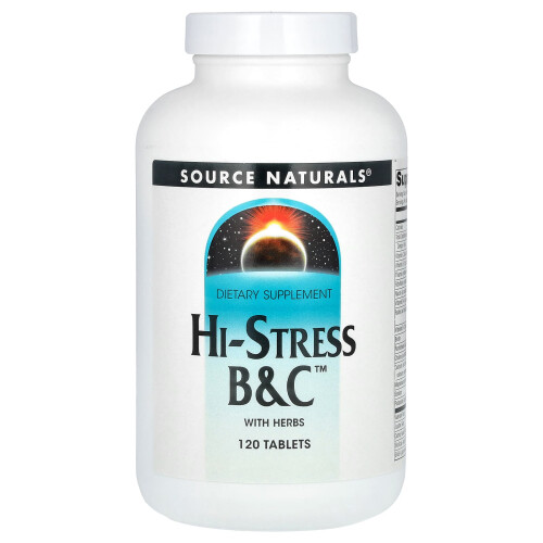 Source Naturals, Hi-Stress B&C com Ervas, 120 Comprimidos