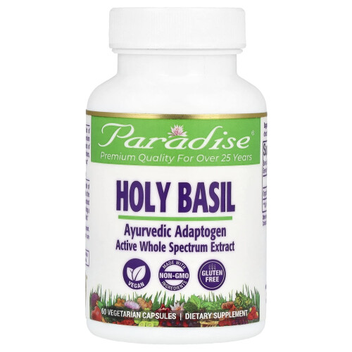 Paradise Herbs, Αγία Βασιλεία, 60 Βεγέταρια Κپسούλες (250 mg ανά Κψήλιο)