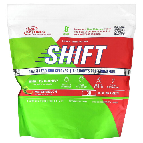Real Ketones, Shift, Watermelon, 30 Πακέτα Μίξης Ποτού,  0.26 oz (7.5 g) Each