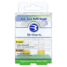 Baby Buddy, Brilliant, Kinder Sonic Refill Heads, 3+ Jaar, Geel, 2 Refill Heads