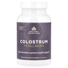 Ancient Nutrition, Colostrum + Collagen, 75 Cápsulas