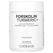 Codeage, Forskolin Turmeric+, 90 Vegetable Capsules