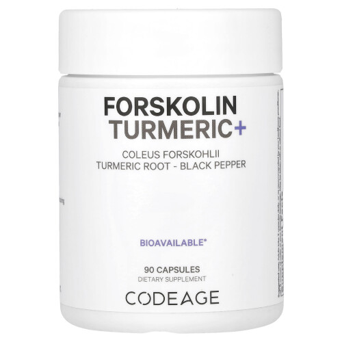 Codeage, Forskolin Turmeric+, 90 Vegetable Capsules