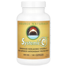 Source Naturals, Systemic C, 120 Kapslar (500 mg per Kapsel)