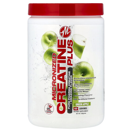 Metabolic Nutrition, Micronized Creatine Plus, Grøn Apple, 420 g