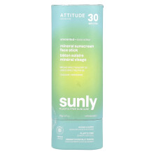 ATTITUDE, Sunly, Mineral Sunscreen Face Stick, SPF 30, Unscented, 0.7 oz (20 g)