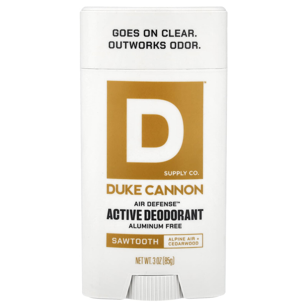 Duke Cannon Supply Co. , Air Defense, Active Deodorant, Aluminum Free, Sawtooth, 3 Oz (85 G)