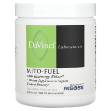 Mito-Fuel cu Bioenergy Ribose de la DaVinci Laboratories of Vermont, 10,58 oz (300 g)
