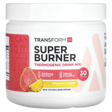 TransformHQ, Szuper Égő, Termogén Izzó Ital, Pineapple Guava, 9,6 oz (270 g)