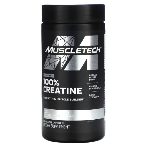 Muscletech MuscleTech, Platinum 100% Creatine, 100 Βιολογικές Συσκευές (1.25 g ανά Συσκευή)