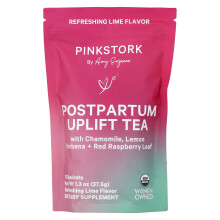 Pink Stork, Postpartum Upliftings thee, Refreshend Limoen, 15 zakjes, 1.3 oz (37.5 g)