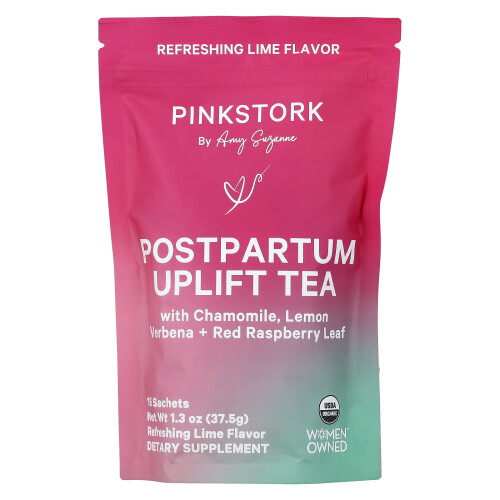 Pink Stork, Postpartum Uplift Tee, Refreshing Lime, 15 Päckchen, 1.3 oz (37.5 g)