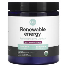 Ora, Újrahasznosítható Energia, Teljes Erősségű Pre-Edzési Készítmény, Szeder & Szilva, 0,44 font (200 g)