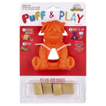 Yeti Hund Kød, Puff & Spil, Beholder, Yeti Hund Kød Nugget, Orange, 4 Nugget, 1 Beholder