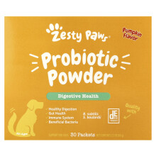 Zesty Paws, Probiotik Powder, For Hunde, Alle Aldre, Pumpkin, 30 Pakker, 2,1 oz (60 g)