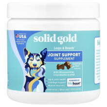 Solid Gold, Leaps & Hounds, Ledningsstøtte Supplément, Til Hunde, Røget Flæsk, 120 Bløde Kæder, 7,6 oz (216 g)