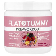 Flat Tummy, Előkészítő, Fruit Punch, 8,47 oz (240 g)