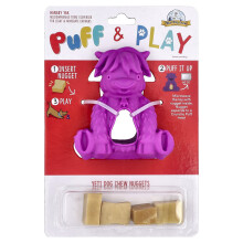 Yeti Dog Chew, Puff & Spil, Beholder, Yeti Dog Chew Nuggets, Purple, 4 Nuggets, 1 Beholder